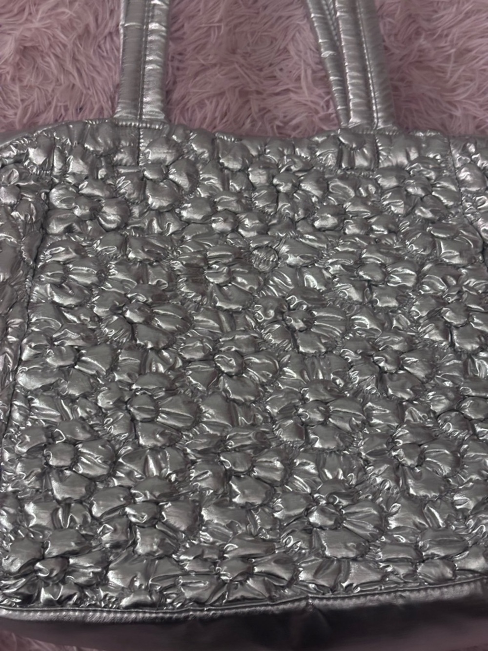 Silver Quilted Tote Bag - Wildfox - Picture 3 of 7
